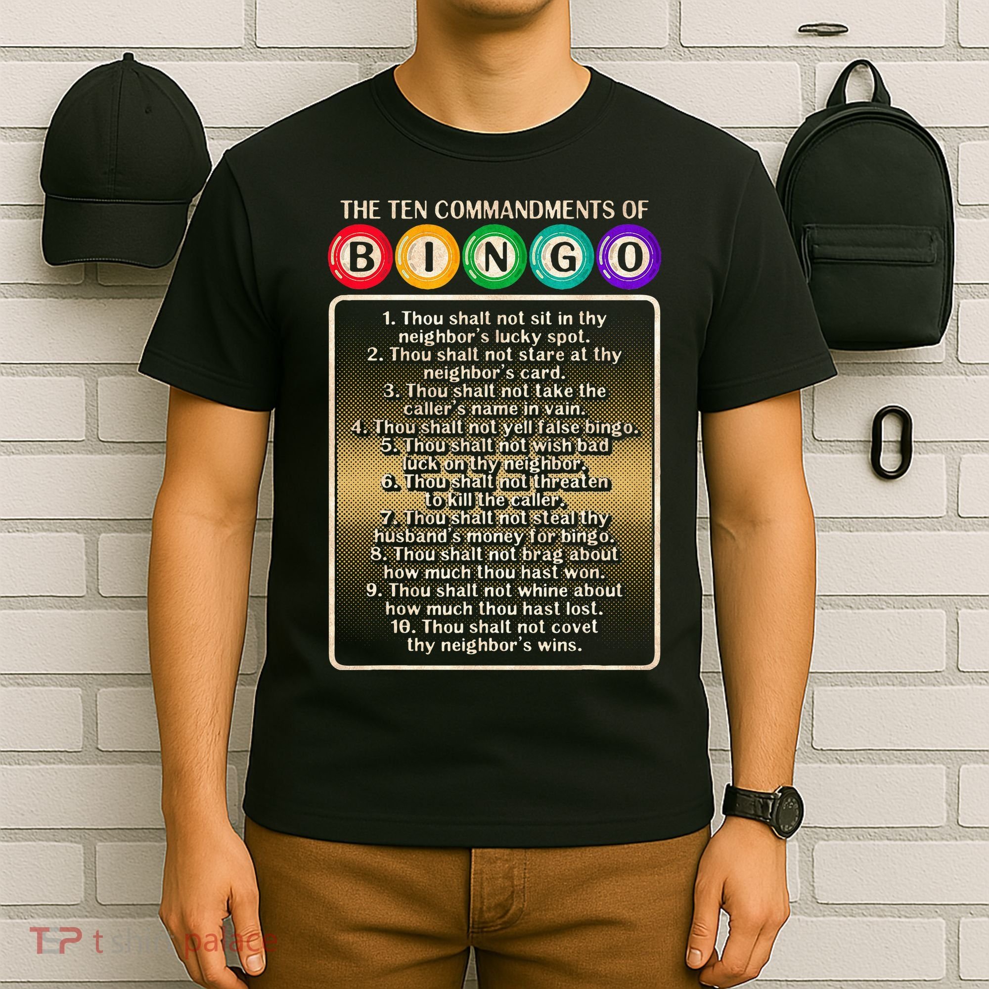 10 Commandments Of Bingo Bingo Player T-Shirt