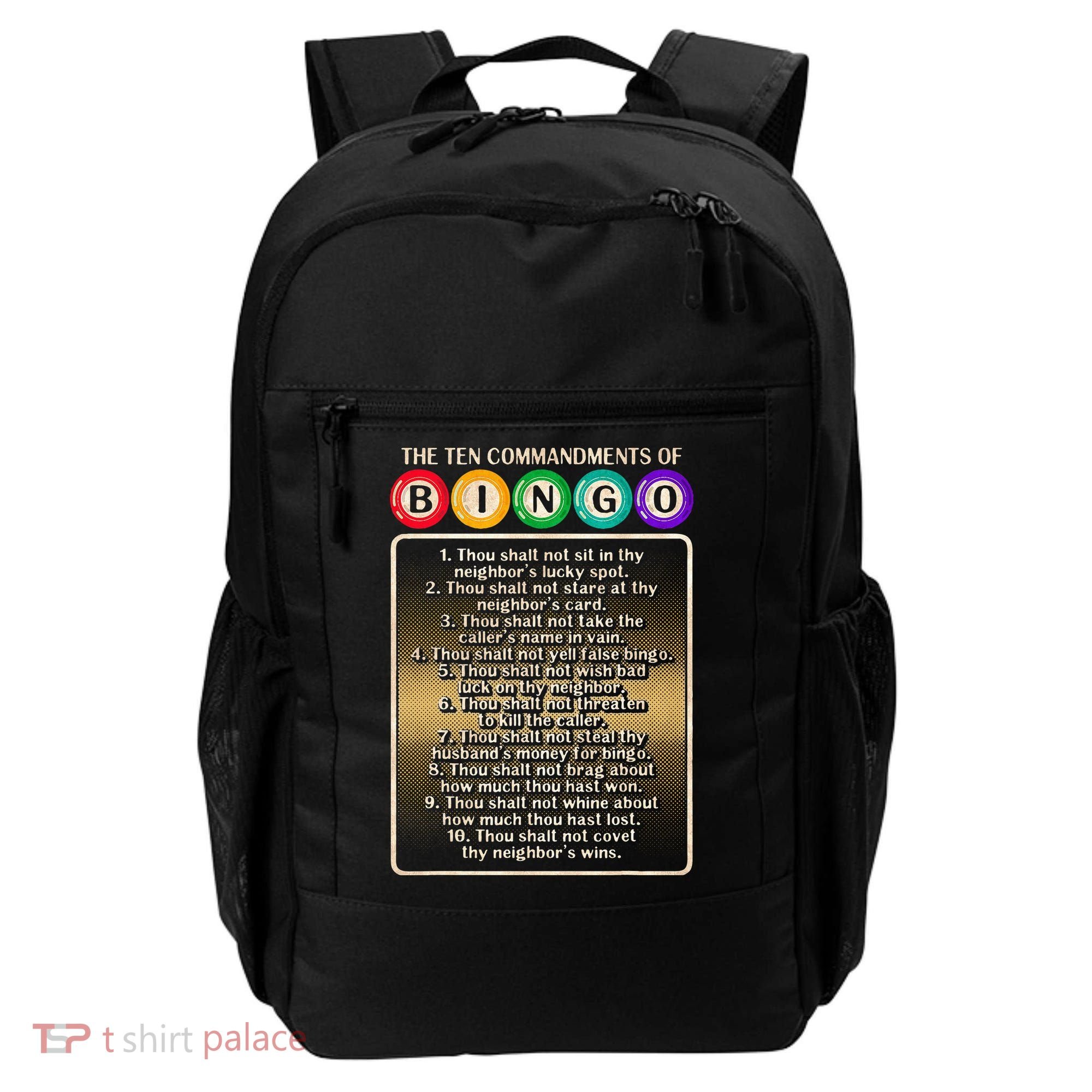 10 Commandments Of Bingo Bingo Player Backpack