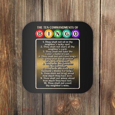 10 Commandments Of Bingo Bingo Player Coaster