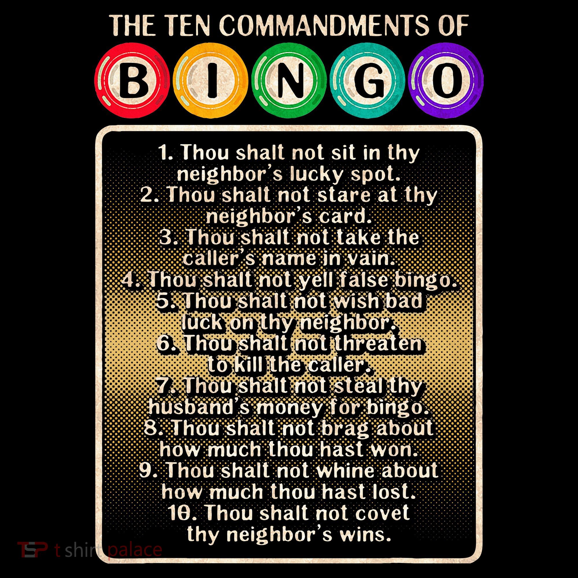 10 Commandments Of Bingo Bingo Player Mousepad