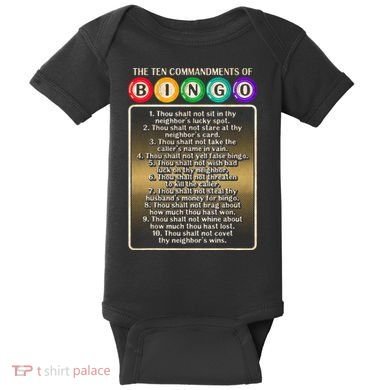 10 Commandments Of Bingo Bingo Player Baby Bodysuit