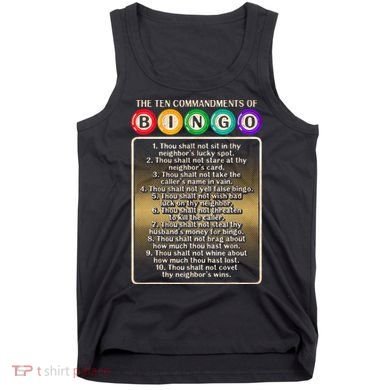 10 Commandments Of Bingo Bingo Player Tank Top