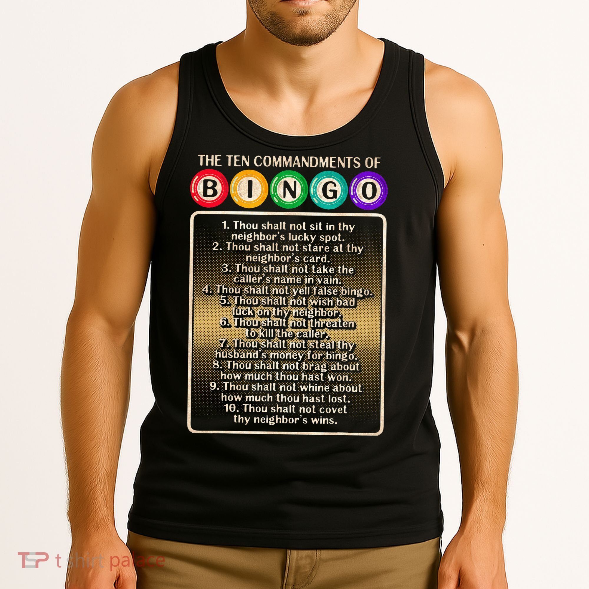 10 Commandments Of Bingo Bingo Player Tank Top