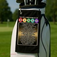 10 Commandments Of Bingo Bingo Player Golf Towel thumb 2