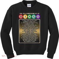 10 Commandments Of Bingo Bingo Player Kids Sweatshirt thumb 0