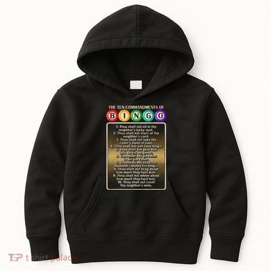 10 Commandments Of Bingo Bingo Player Kids Hoodie