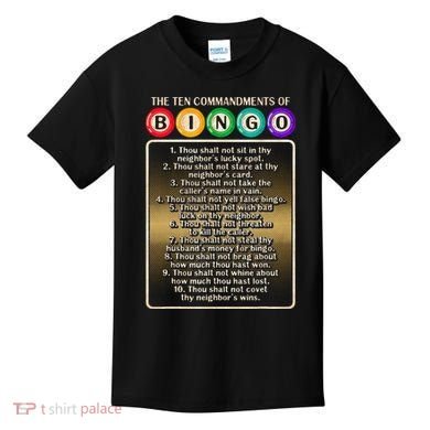 10 Commandments Of Bingo Bingo Player Kids T-Shirt