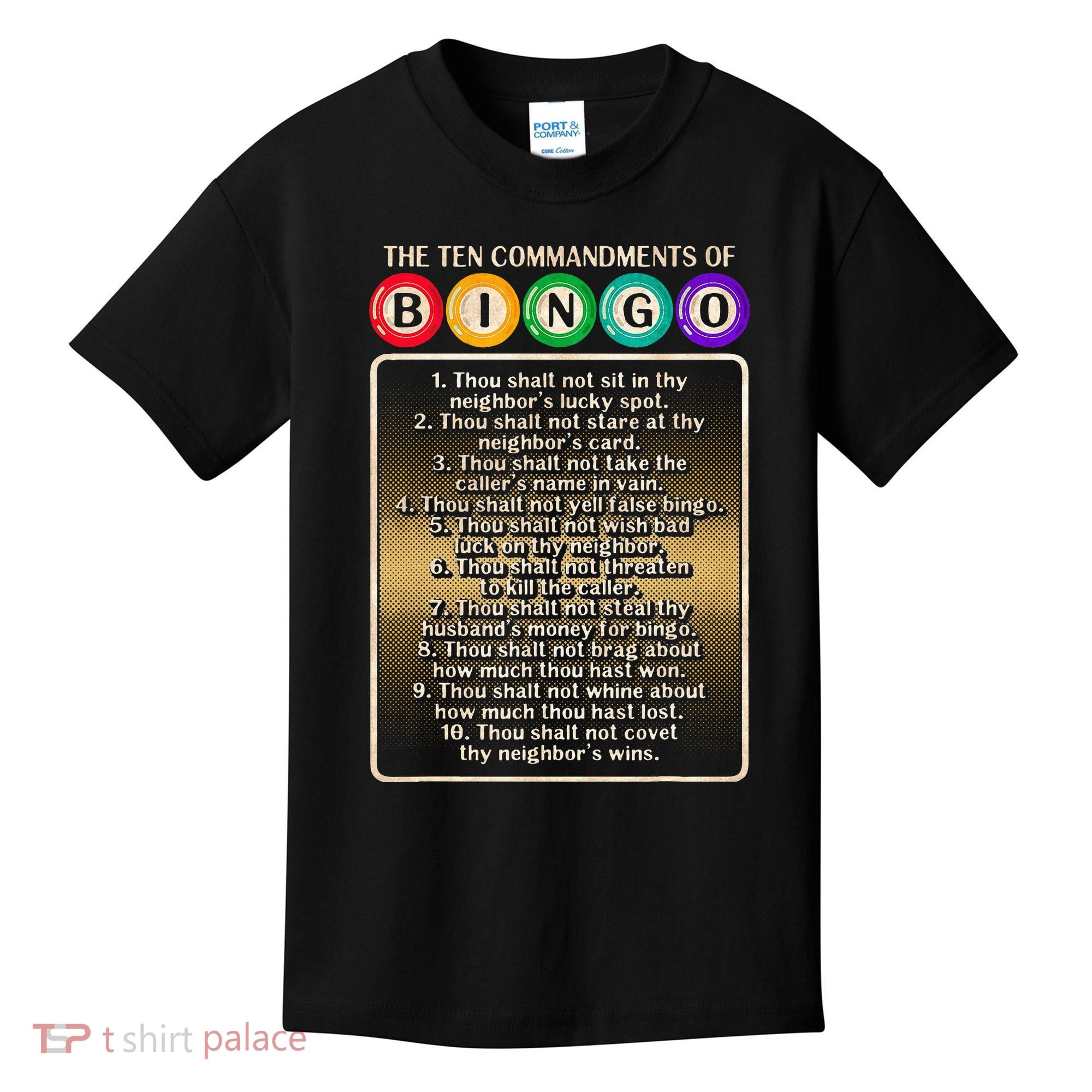 10 Commandments Of Bingo Bingo Player Kids T-Shirt