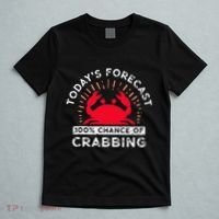 100 Chance Of Crabbing Crab Hunter Crab Eater Seafood T-Shirt thumb 5