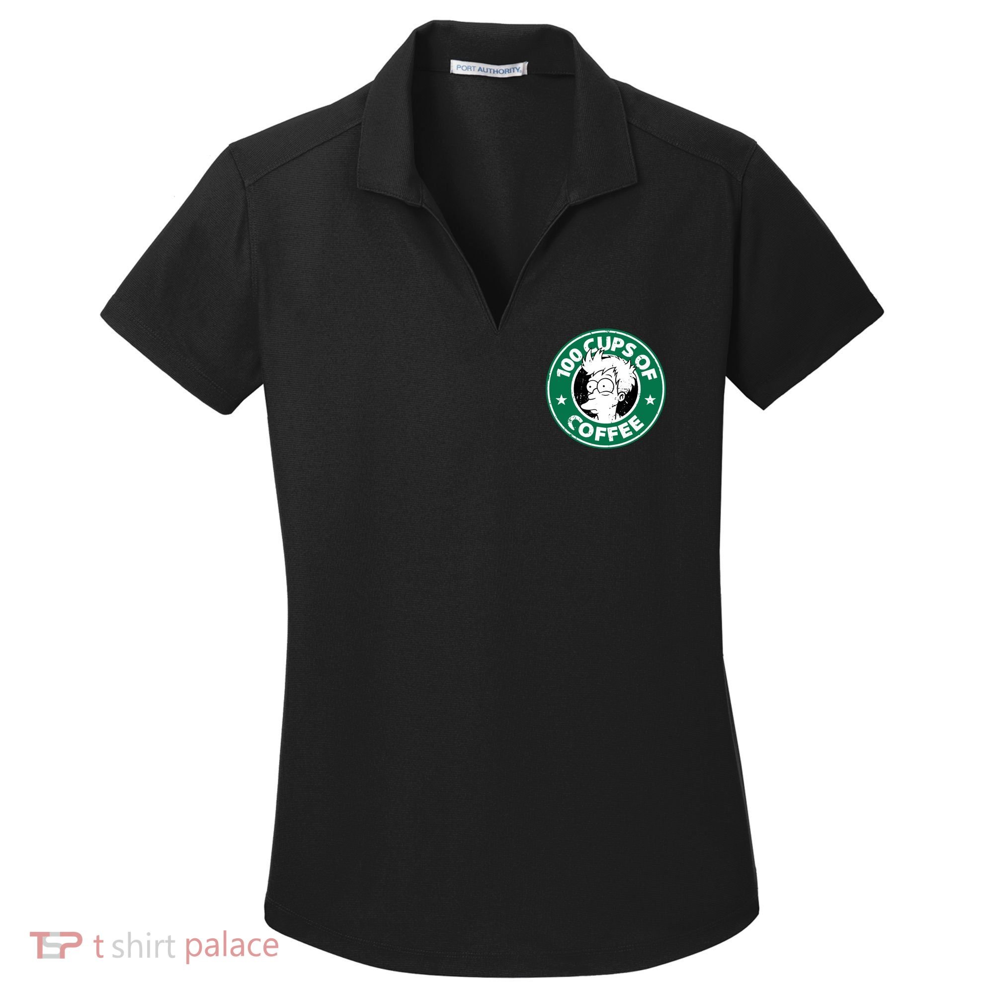 100 Cups Of Coffee Women's Dry Zone Grid Polo