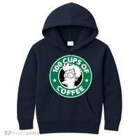 100 Cups Of Coffee Kids Hoodie thumb 0