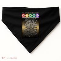 10 Commandments Of Bingo Bingo Player USA-Made Doggie Bandana thumb 0