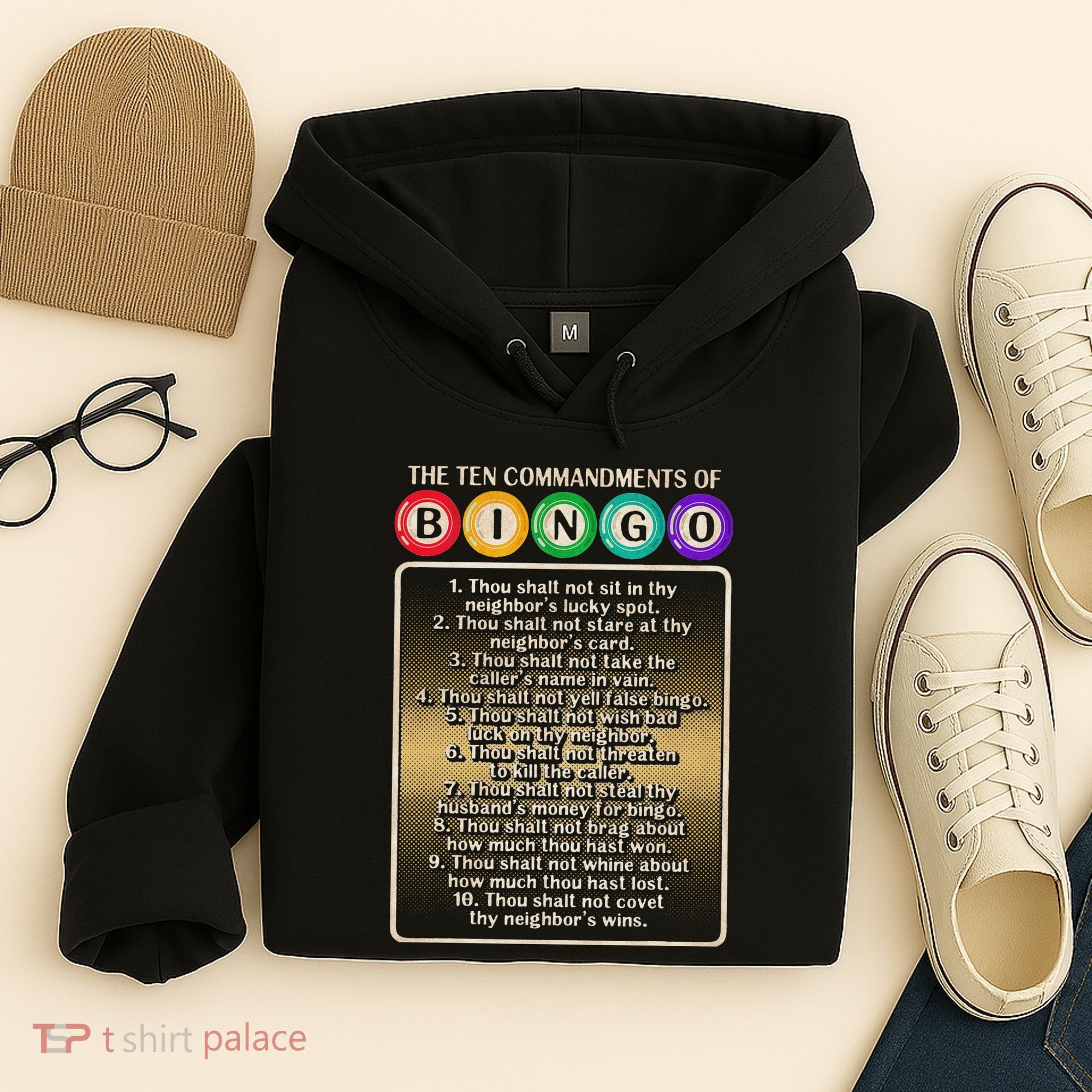 10 Commandments Of Bingo Bingo Player Hoodie
