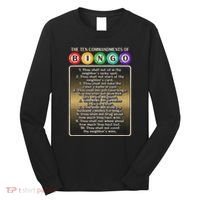 10 Commandments Of Bingo Bingo Player Long Sleeve Shirt thumb 0