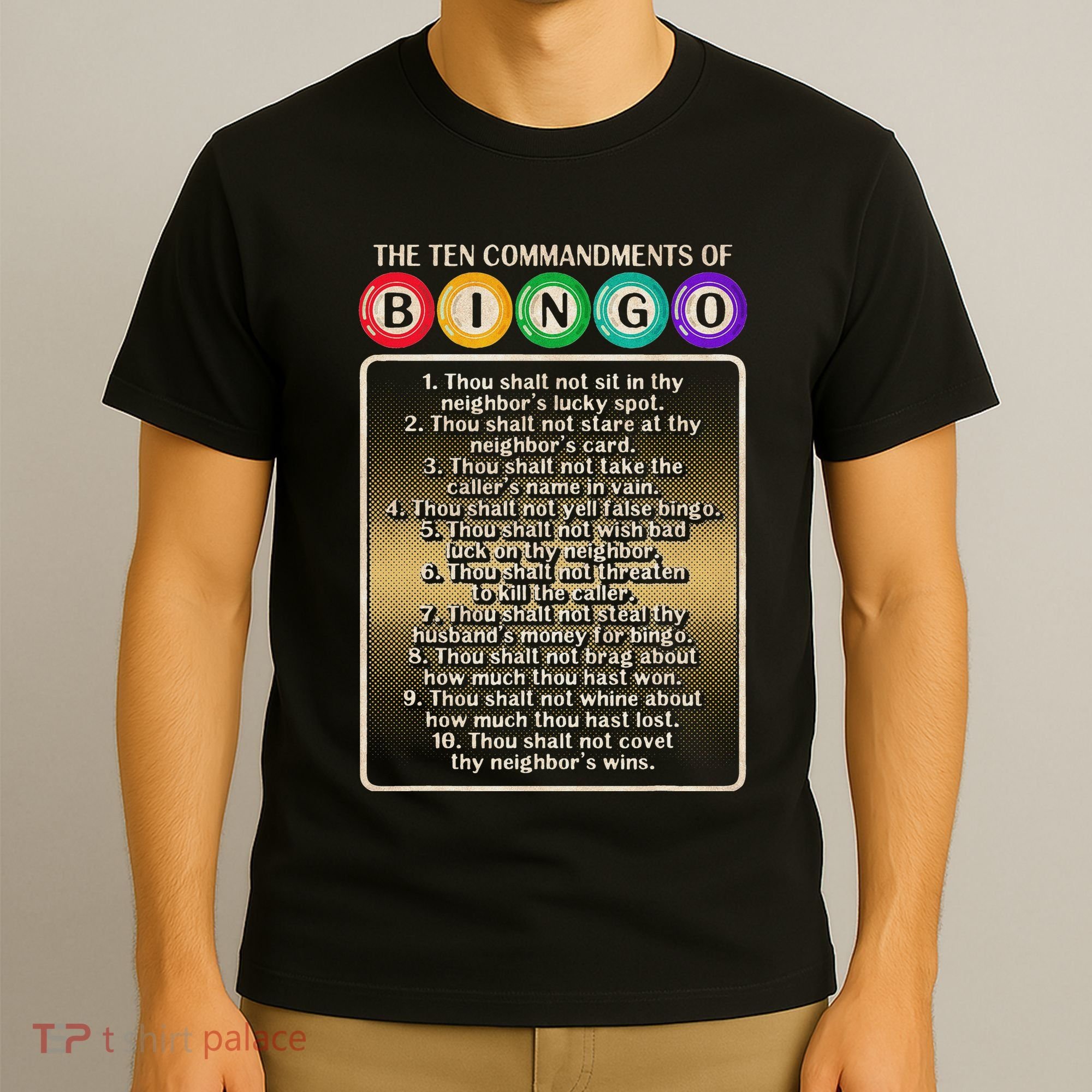 10 Commandments Of Bingo Bingo Player T-Shirt