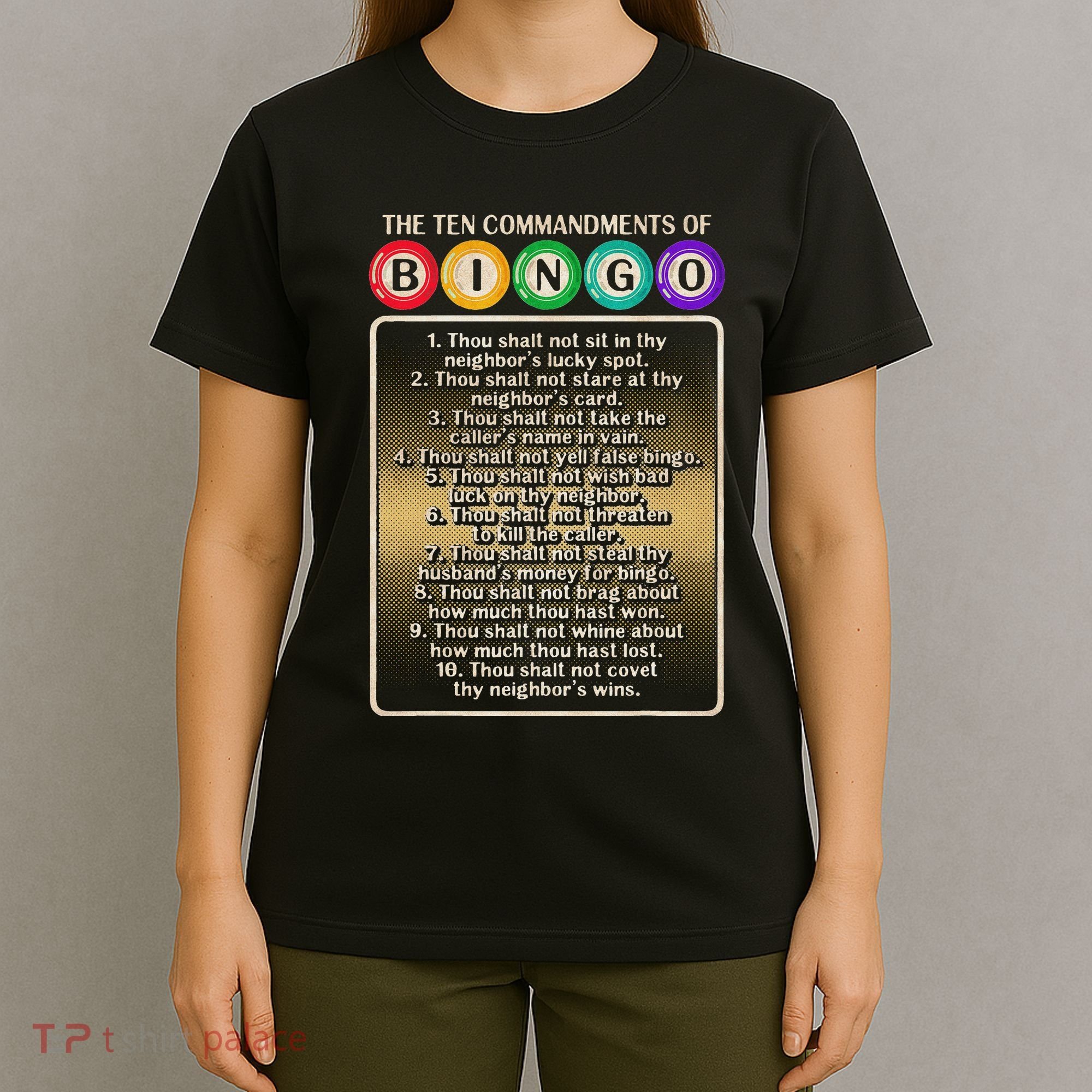10 Commandments Of Bingo Bingo Player T-Shirt