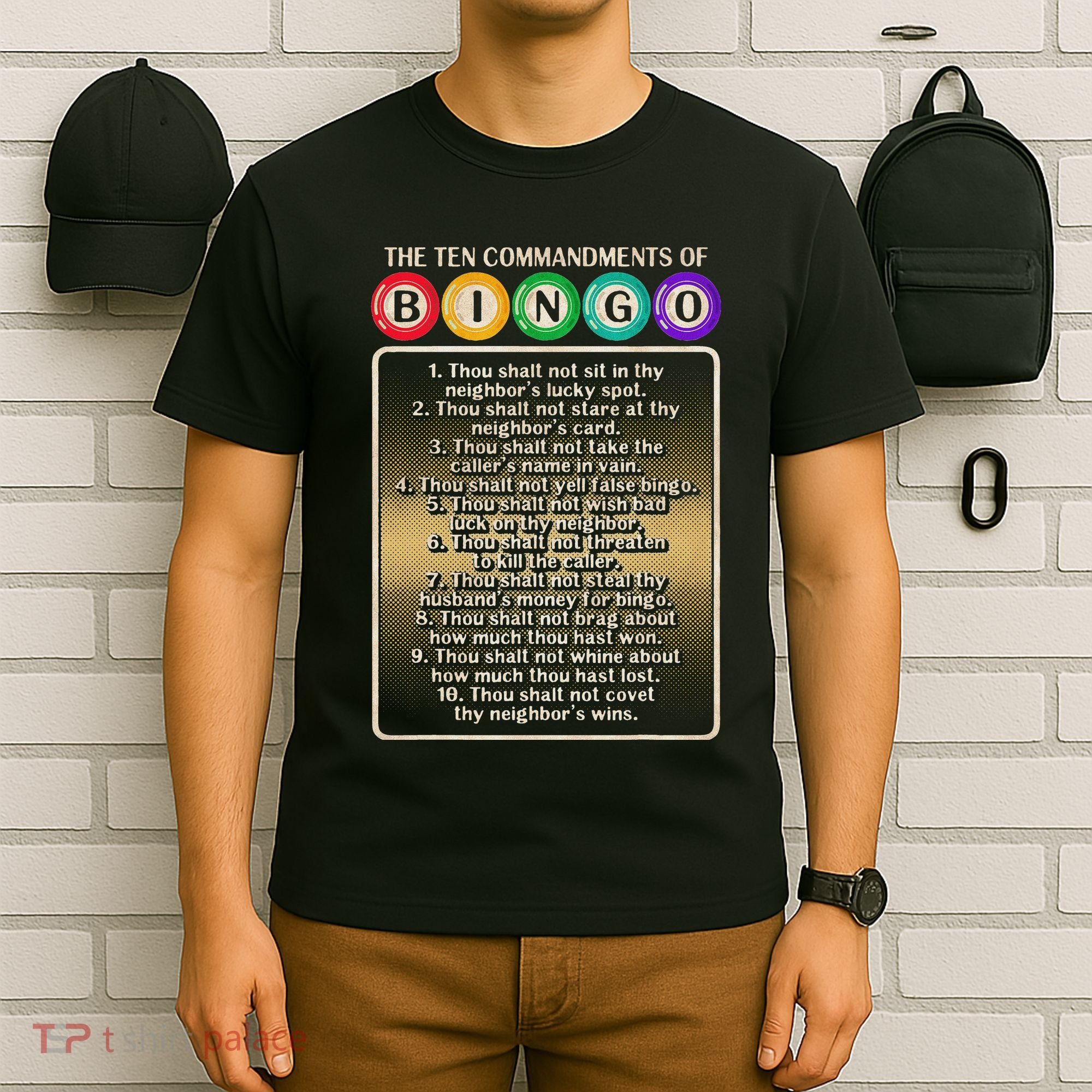 10 Commandments Of Bingo Bingo Player T-Shirt