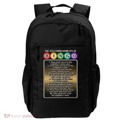 10 Commandments Of Bingo Bingo Player Backpack