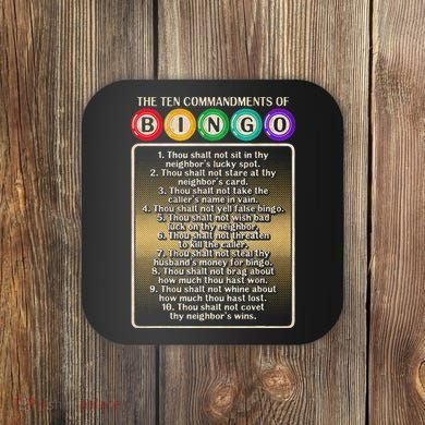 10 Commandments Of Bingo Bingo Player Coaster