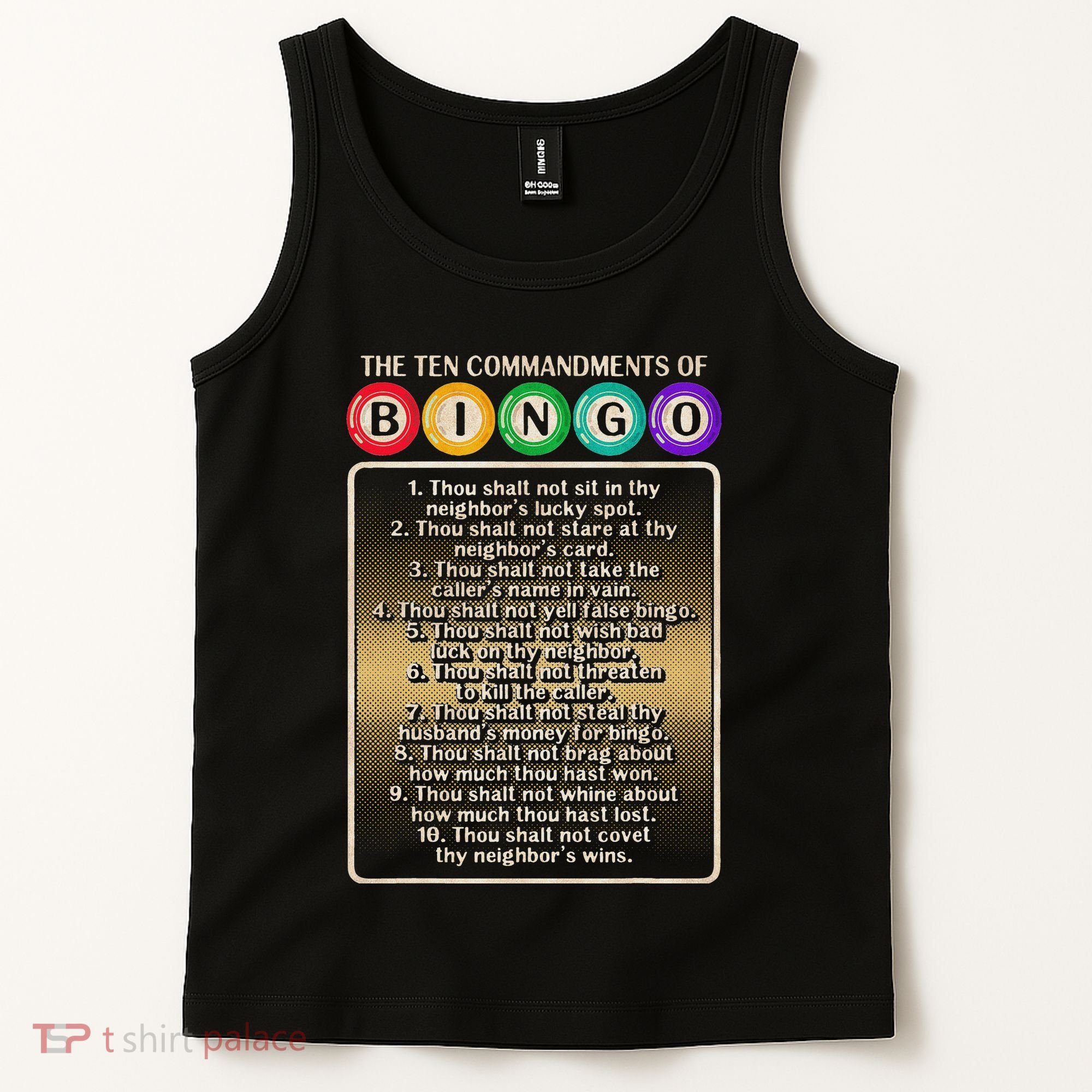 10 Commandments Of Bingo Bingo Player Tank Top