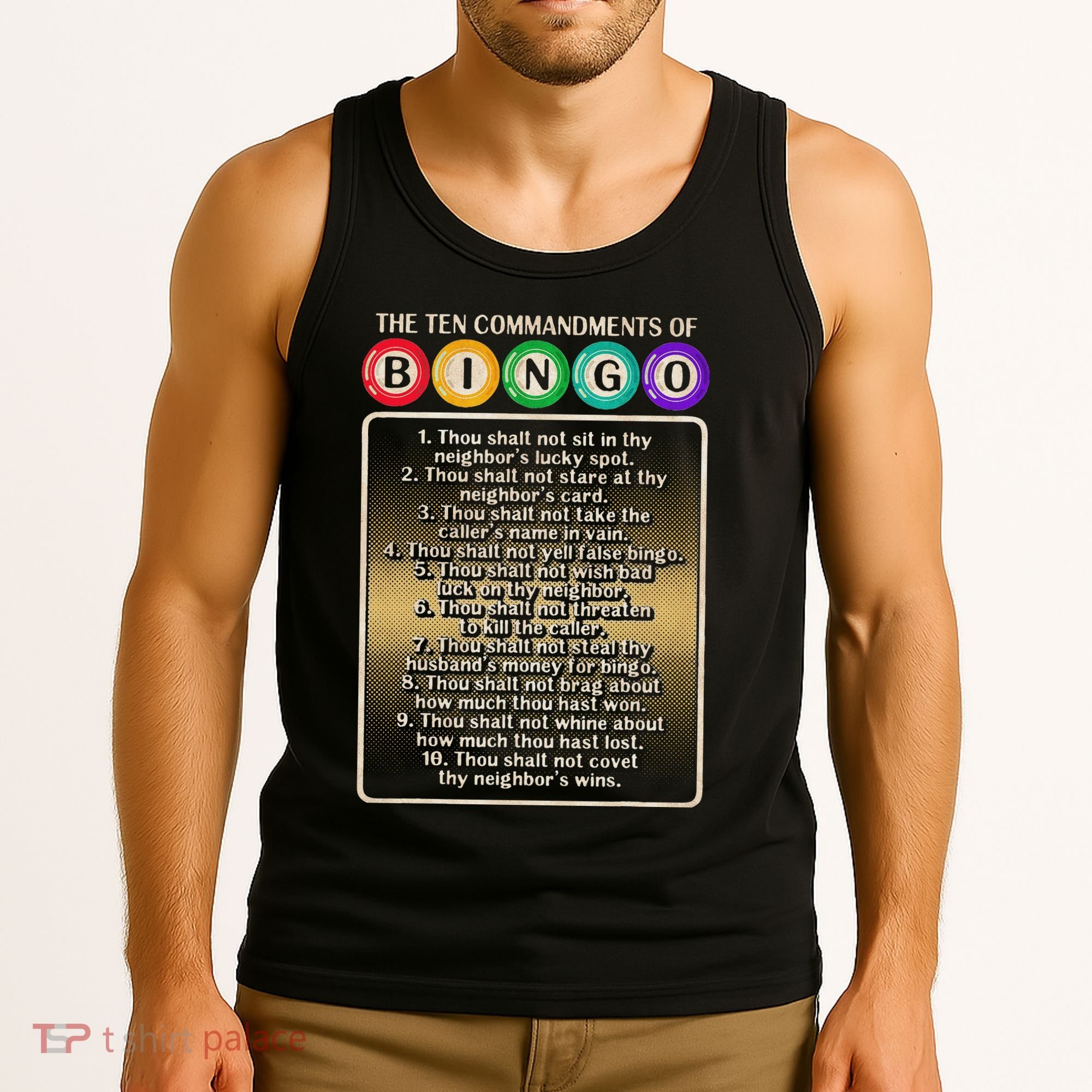 10 Commandments Of Bingo Bingo Player Tank Top