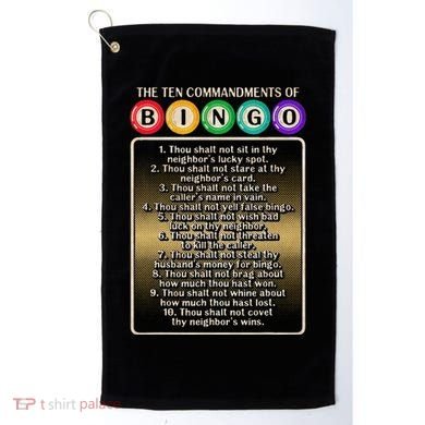10 Commandments Of Bingo Bingo Player Golf Towel