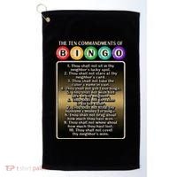 10 Commandments Of Bingo Bingo Player Golf Towel thumb 0