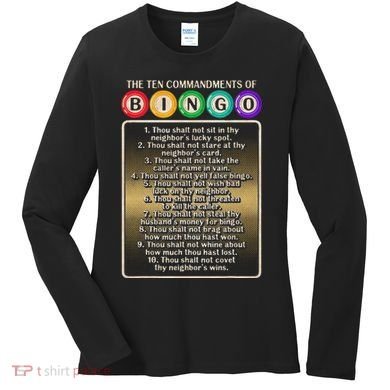 10 Commandments Of Bingo Bingo Player Women's Long Sleeve Shirt