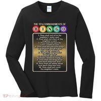 10 Commandments Of Bingo Bingo Player Women's Long Sleeve Shirt thumb 0