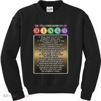 10 Commandments Of Bingo Bingo Player Kids Sweatshirt thumb 0