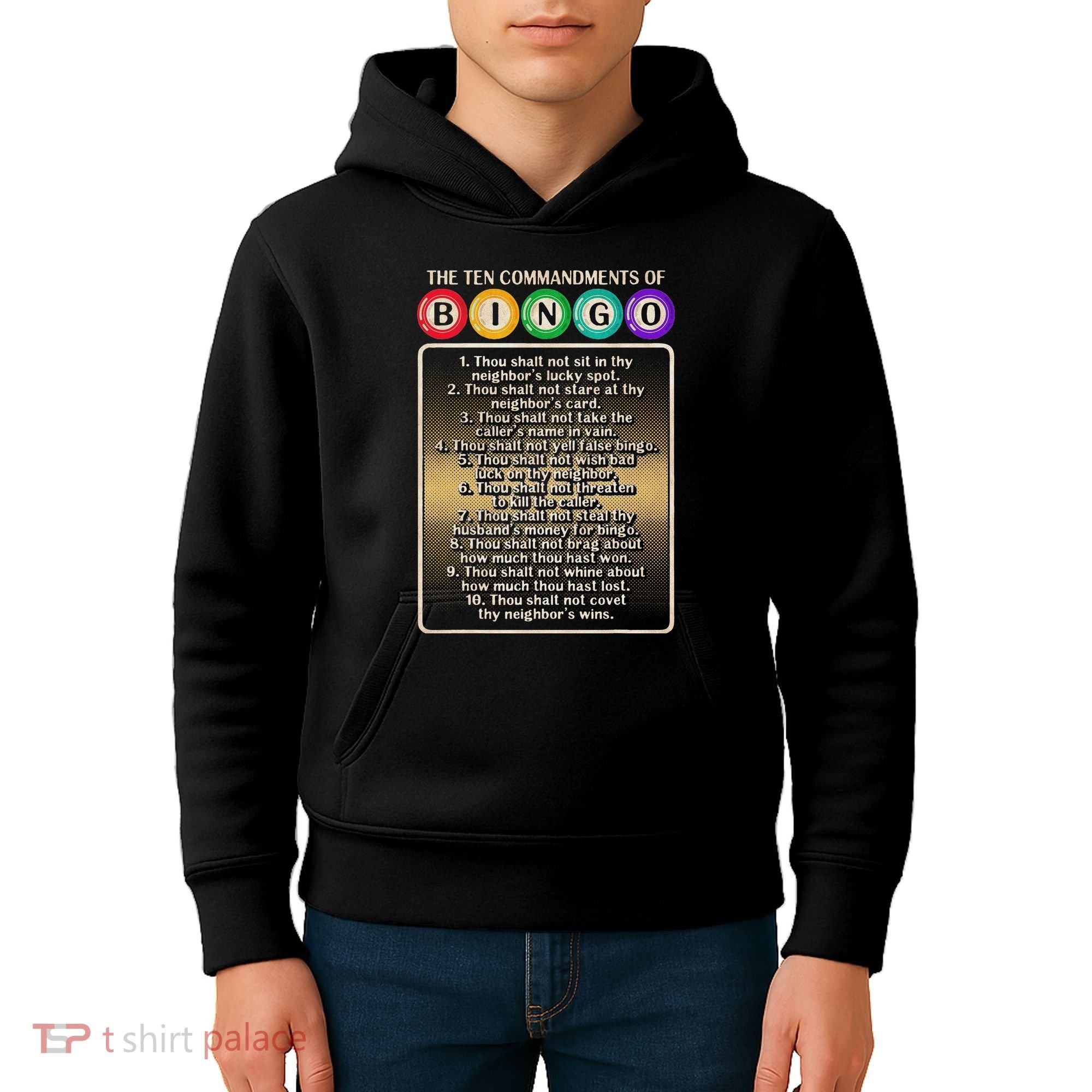 10 Commandments Of Bingo Bingo Player Kids Hoodie