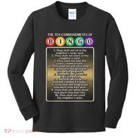 10 Commandments Of Bingo Bingo Player Kids Long Sleeve Shirt thumb 0