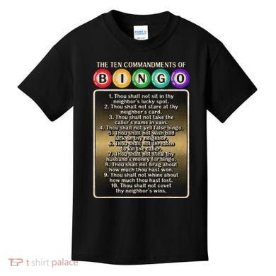 10 Commandments Of Bingo Bingo Player Kids T-Shirt