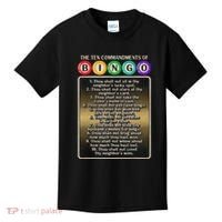 10 Commandments Of Bingo Bingo Player Kids T-Shirt thumb 0