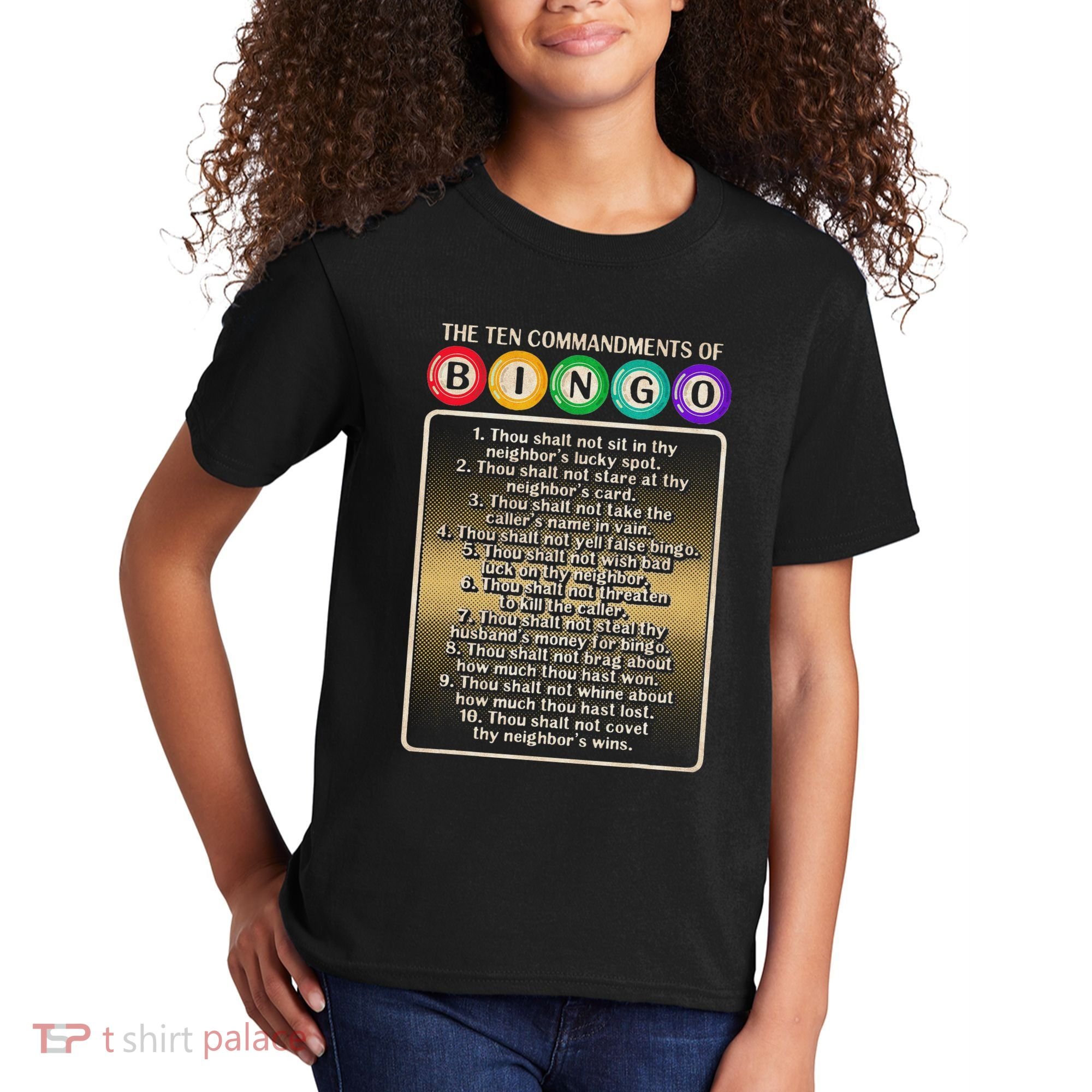 10 Commandments Of Bingo Bingo Player Kids T-Shirt