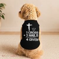1 Cross Plus 3 Nails Equal 4 Given Christian Faith Cross Doggie Tank thumb 2
