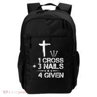 1 Cross Plus 3 Nails Equal 4 Given Christian Faith Cross Backpack thumb 0