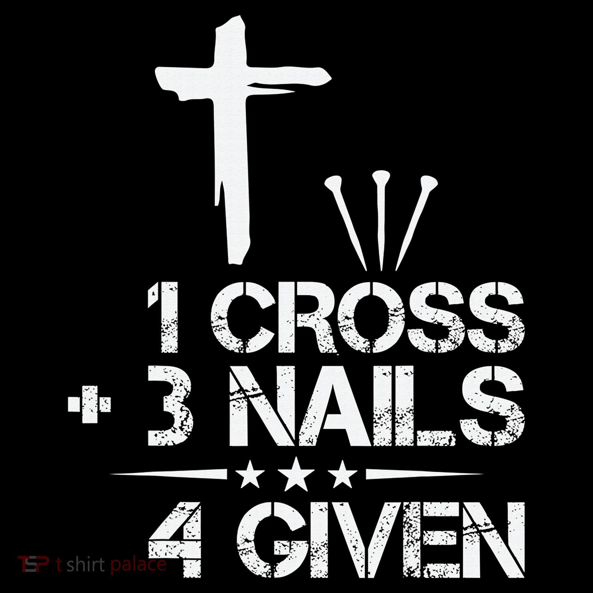1 Cross Plus 3 Nails Equal 4 Given Christian Faith Cross Women's Tank Top