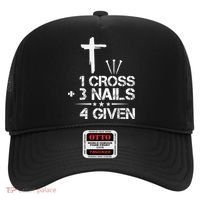 1 Cross Plus 3 Nails Equal 4 Given Christian Faith Cross Hat thumb 0