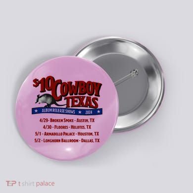 $10 Cowboy Release Charley Crockett Button