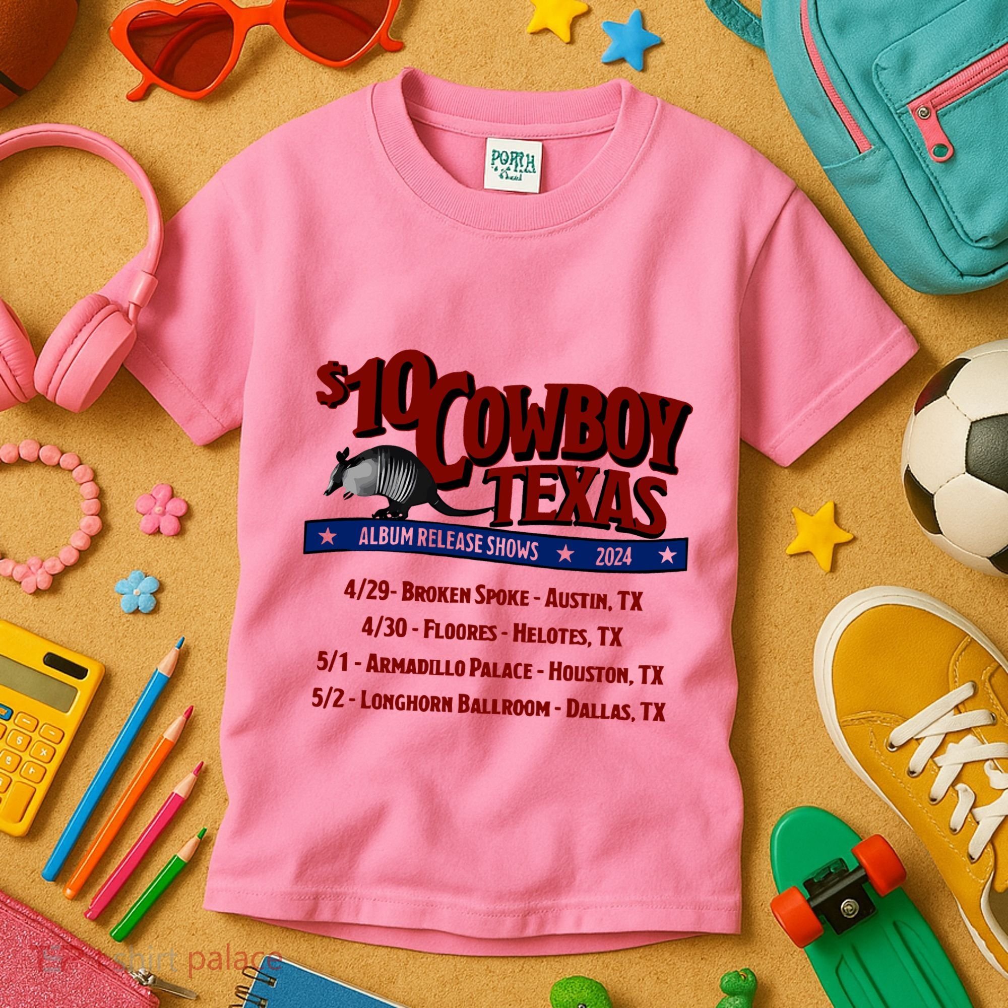 $10 Cowboy Release Charley Crockett Kids T-Shirt