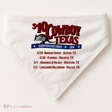 $10 Cowboy Release Charley Crockett USA-Made Doggie Bandana