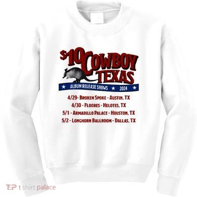 $10 Cowboy Release Charley Crockett Kids Sweatshirt