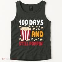 100 Days And Still Poppin 100th Day Of School Funny Tank Top thumb 2
