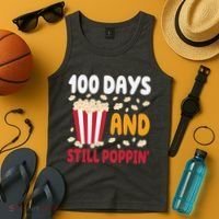 100 Days And Still Poppin 100th Day Of School Funny Tank Top thumb 4