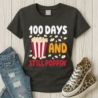 100 Days And Still Poppin 100th Day Of School Funny Women's T-Shirt thumb 3
