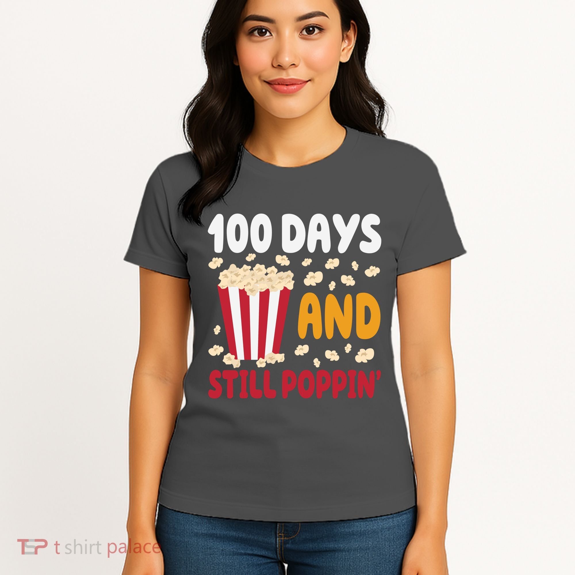 100 Days And Still Poppin 100th Day Of School Funny Women's T-Shirt