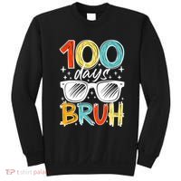 100 Days Bruh Funny 100th Day Of School Sweatshirt thumb 0