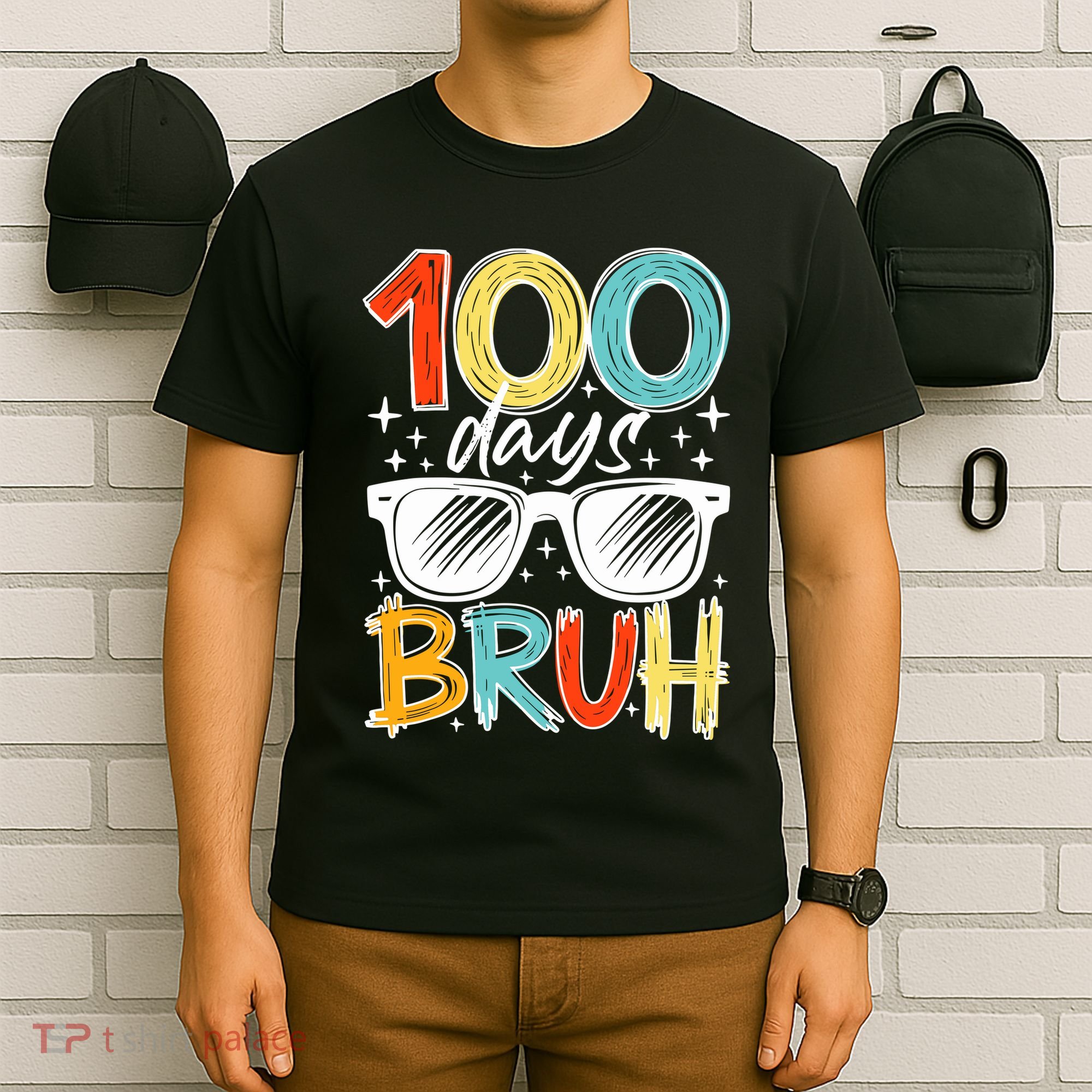 100 Days Bruh Funny 100th Day Of School T-Shirt