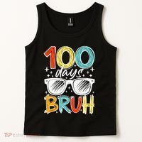 100 Days Bruh Funny 100th Day Of School Tank Top thumb 2